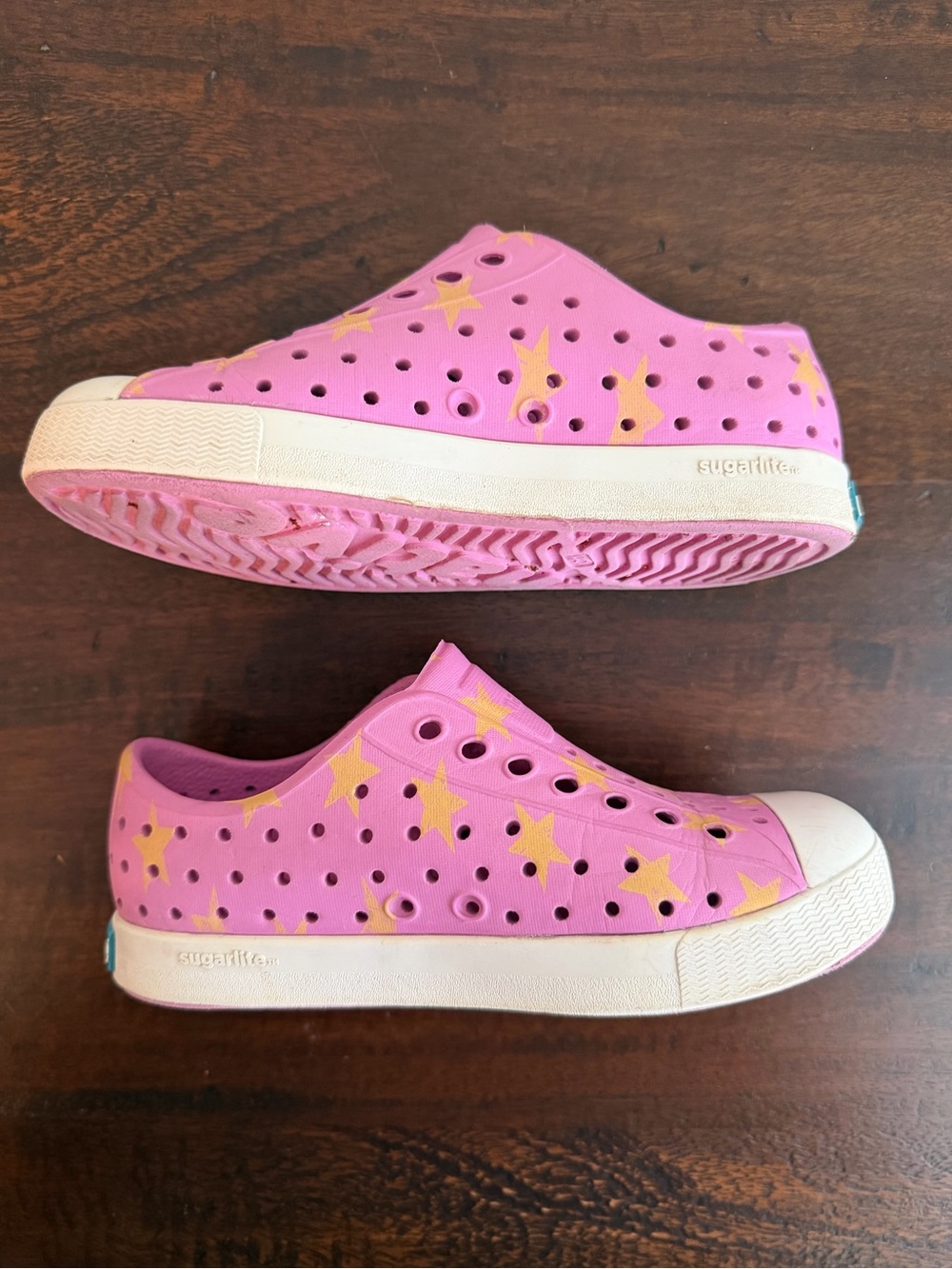 Native Jefferson Sugarlite Shoes Pink w/stars - Picture 6 of 8